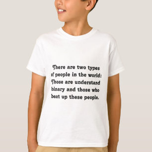 Camiseta Dois Tipos de Pessoas Binário Divertido (Valentão