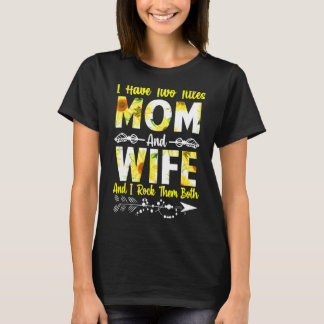Camiseta Dois Títulos Mãe e Esposa Melhor Dia de as mães De