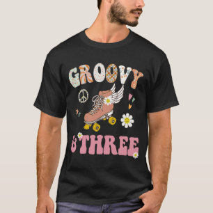 Camiseta Dois Um Três Groovy Birthday 70 Festa Tema para