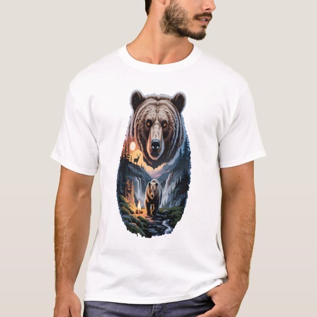 Camiseta Dois ursos na floresta (Frente)