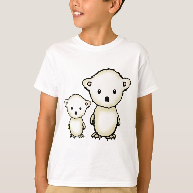 Camiseta Dois Ursos Polares Fofos (Frente)