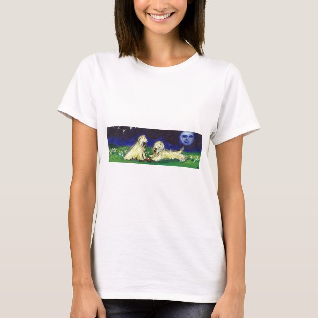 Camiseta Dois wheatens sob a lua (Frente)
