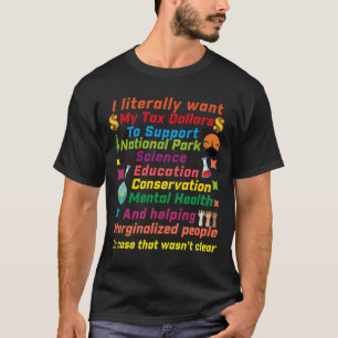 Camiseta Dólares de impostos para Pessoas e planetas