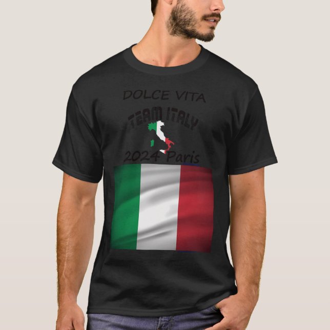 Camiseta Dolce Vita Itália 2024 Em Paris Para Jogos Do Olym (Frente)