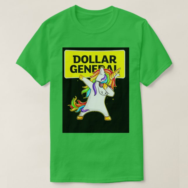 Camiseta Dollar General Dollar General Unicorn Dabbing Unis (Frente do Design)