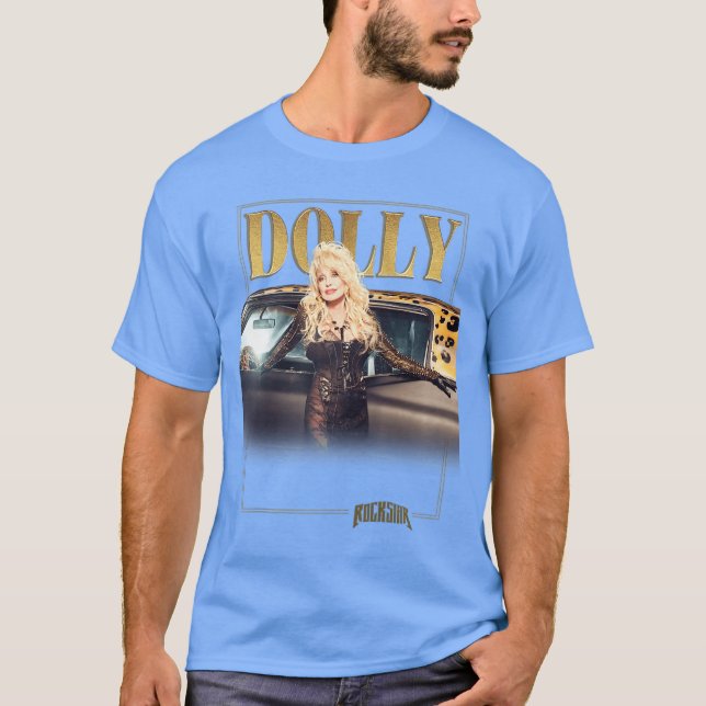 Camiseta Dolly Parton Rockstar Gold Baseballee friends frie (Frente)