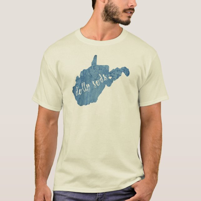 Camiseta Dolly Sods Wilderness West Virginia Wood Grain (Frente)