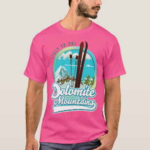 Camiseta Dolomite Mounts Itália Ski 1