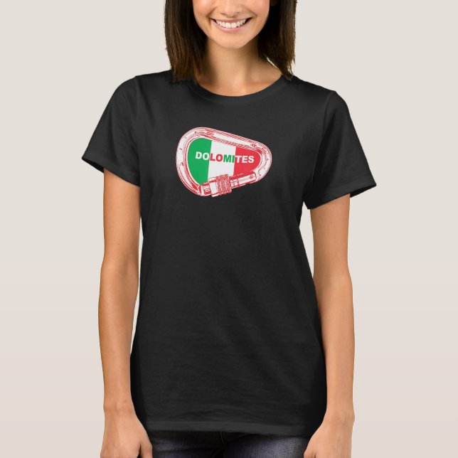 Camiseta Dolomites Rock Escalbing Carabiner (Frente)