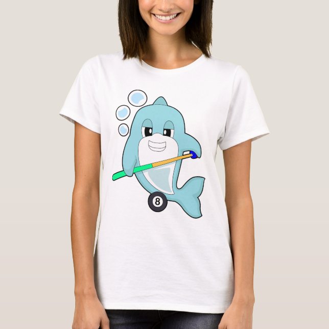 Camiseta Dolphin Bilhar Cue Esportes (Frente)