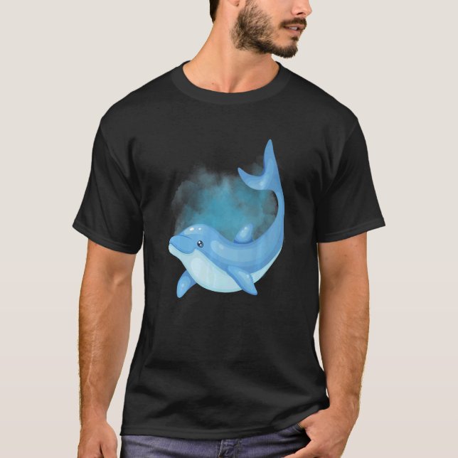 Camiseta Dolphin Deep Ocean Creatures and Rift Life  1 (Frente)
