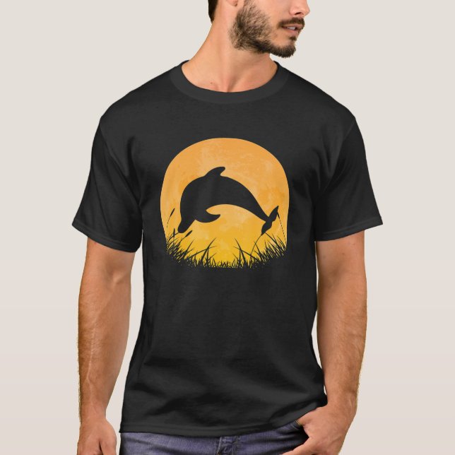 Camiseta Dolphin Easy Halloween Outfit Beluga Fish Moon Cos (Frente)