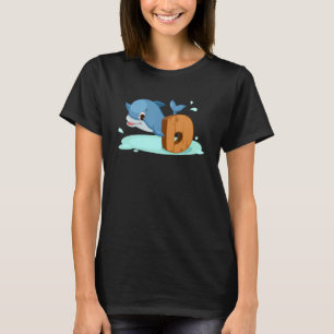 Camiseta Dolphin - Letra D Alphabet Animal For Boys, Girls