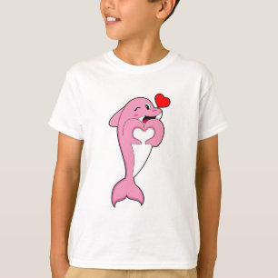 Camiseta Dolphin Love Heart