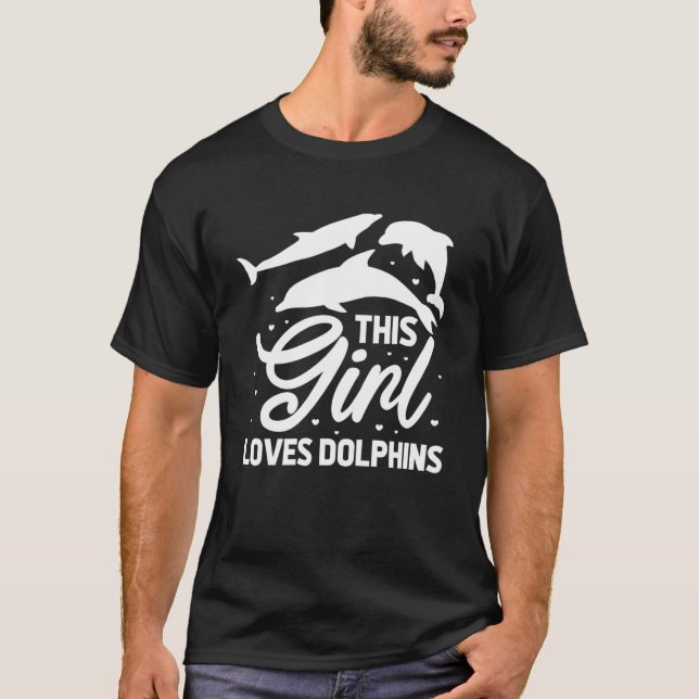Camiseta Dolphin Lover Cute This Girl ama Dolphins Pullov (Frente)