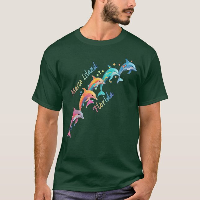 Camiseta Dolphin Lover Marco Island FL Family Beach Vacatio (Frente)