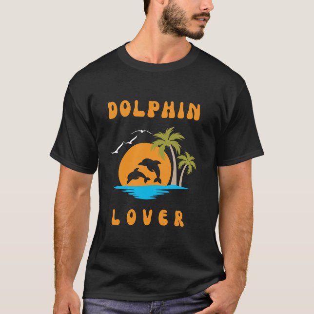 Camiseta Dolphin Lover Silhouette Mift Cute Sunset (Frente)