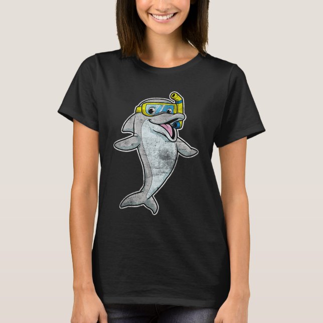 Camiseta Dolphin Snorkel Sea Animal Whale Men Women Love Do (Frente)