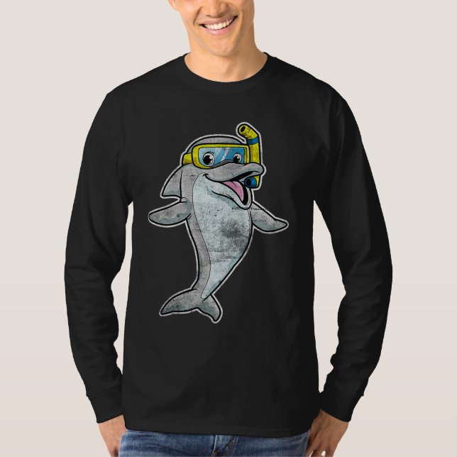 Camiseta Dolphin Snorkel Sea Animal Whale Men Women Love Do (Frente)