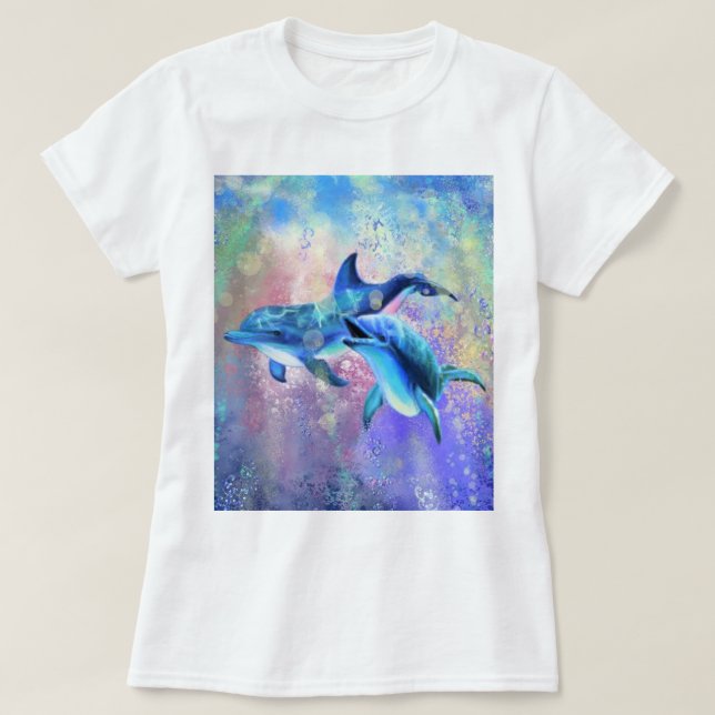 Camiseta Dolphin T-Shirt Happy Family (Frente do Design)