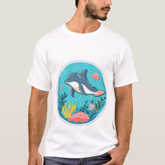Camiseta Dolphin Underwater Wonderland | Oceano Cinto Illus