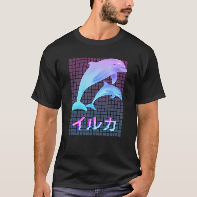 Camiseta Dolphin Vaporwave (Frente)