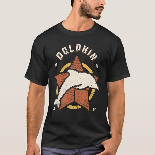 Camiseta Dolphin Vintage Retro Classic Animal (Frente)