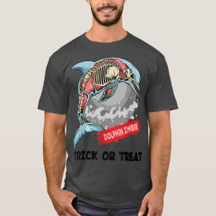 Camiseta Dolphin Zombie Halloween Boys Zombie Pumpkin Mamã