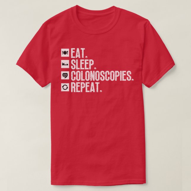 Camiseta Dom. Colonoscopia Engraçado 14 (Frente do Design)