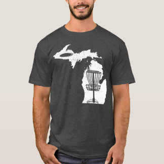 Camiseta Dom de Golf de Disco Legal do Michigan Mapa de Gol