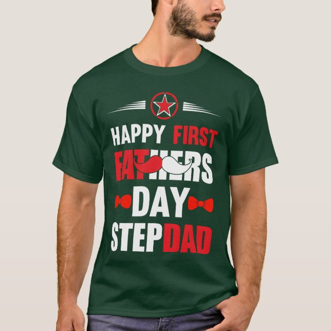 Camiseta Dom STEPDAD de PRIMEIRO DIA DE OS PAIS FELIZ para  (Frente)