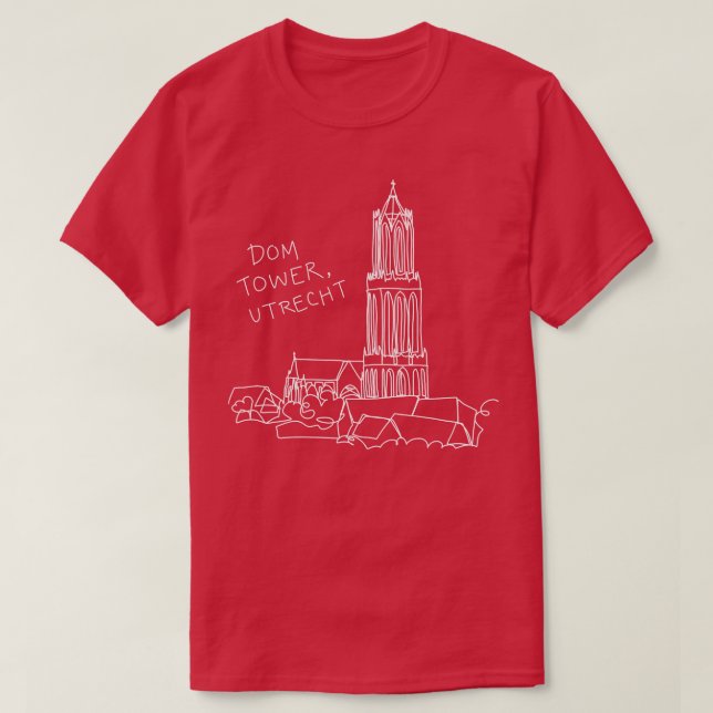 Camiseta Dom Tower Utrecht Países Baixos 2 (Frente do Design)