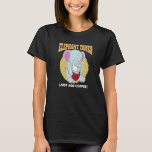Camiseta Domador de Elefantes Basta Adicionar Café Bibliot