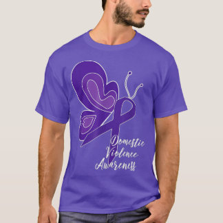 CAMISETA DOMESTIC VIOLENCE AWARENESS ABUSE PURPLE RIBBON BU
