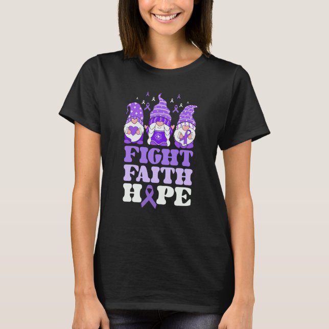 Camiseta Domestic Violence Awareness Gnomes Fight Faith Hop (Frente)