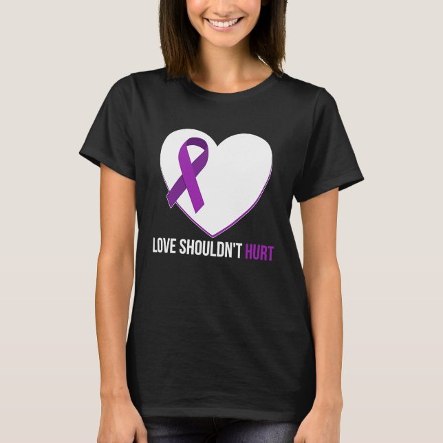 Camiseta Domestic Violence Awareness Survivor  Heart (Frente)