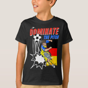 Camiseta Dominar O Campo Jogador De Futebol Ação Alemanha F