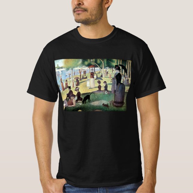 Camiseta Domingo à tarde, Ilha La Grande Jatte, por Seurat (Frente)