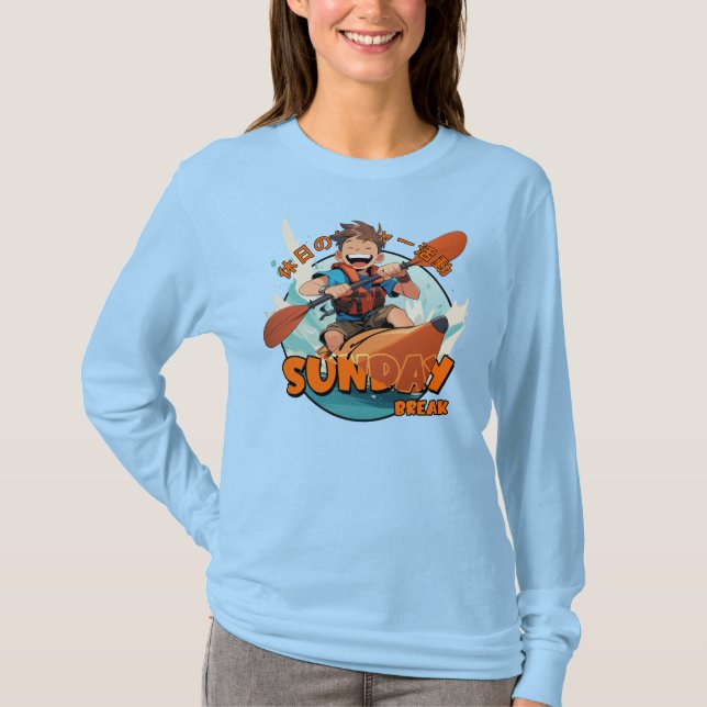 Camiseta Domingo Break | Capa longa das mulheres (Frente)