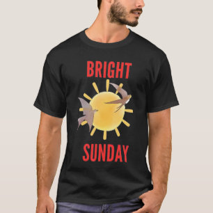 Camiseta Domingo Brilhante Sol e Pássaros