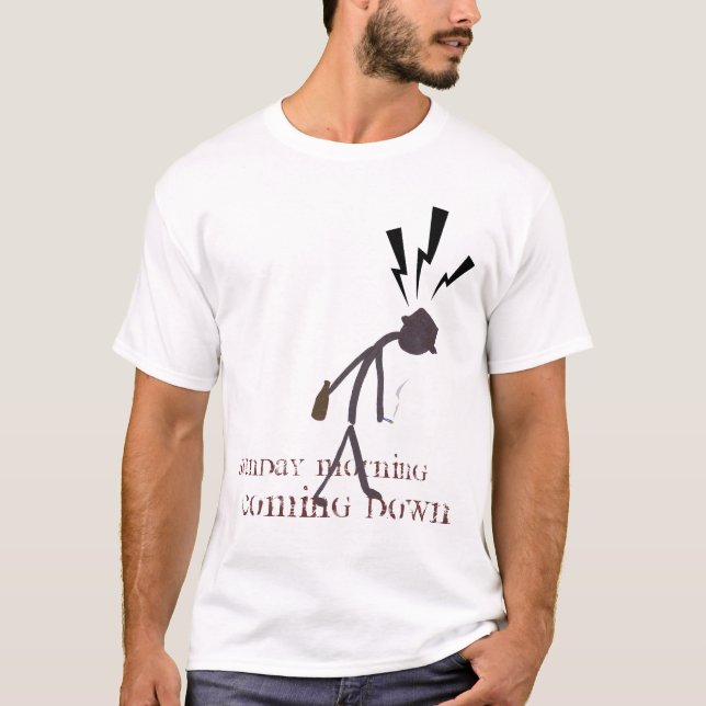 Camiseta Domingo de manhã vindo para baixo (Frente)