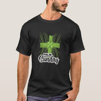 Camiseta Domingo de Palma Feliz Dia de Festa Cristã Present