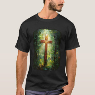 Camiseta Domingo de Ressurreição Cruz de Jesus Cristo Crist
