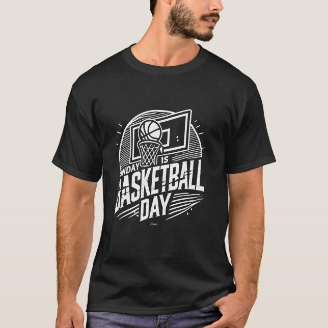 CAMISETA DOMINGO É DIA DE BASQUETE VERSÃO 3 (Frente)