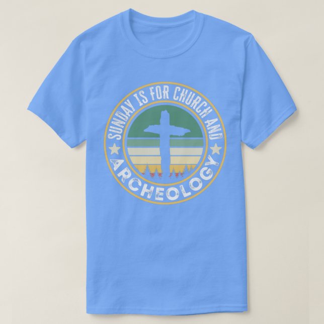Camiseta Domingo é para Igreja e Arqueologia (Frente do Design)