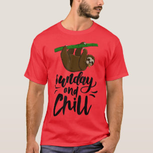 Camiseta Domingo e Relaxa Engraçado Cabeça Sonolenta Pregui