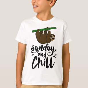 Camiseta Domingo e Relaxa Engraçado Cabeça Sonolenta Pregui