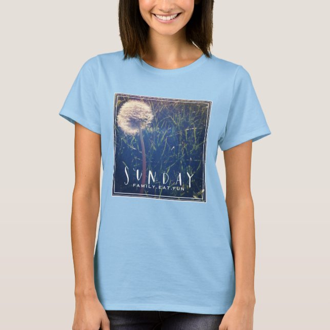 Camiseta Domingo Família coma diversão (Frente)