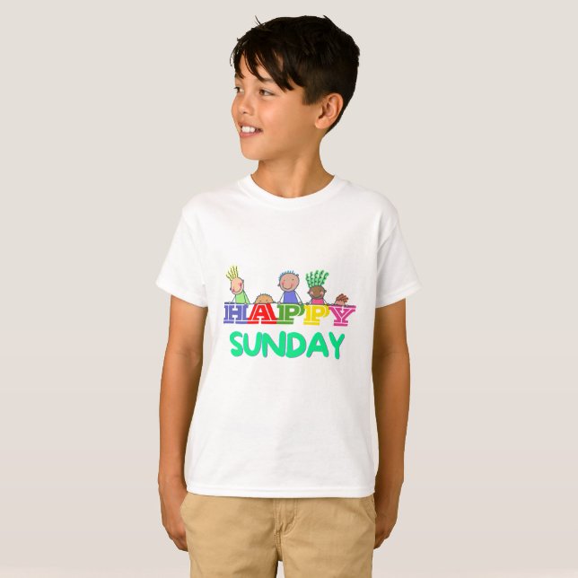 Camiseta Domingo feliz (Frente Completa)