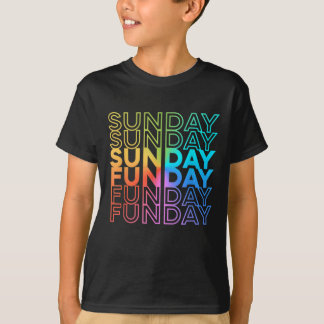 Camiseta Domingo, Funday, Rainbow Fade Color Fade